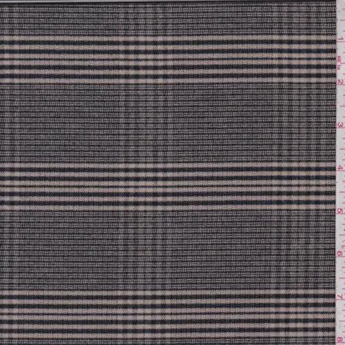 1 YD PC-Camel/Black Plaid Flannel Jacketing Fabric