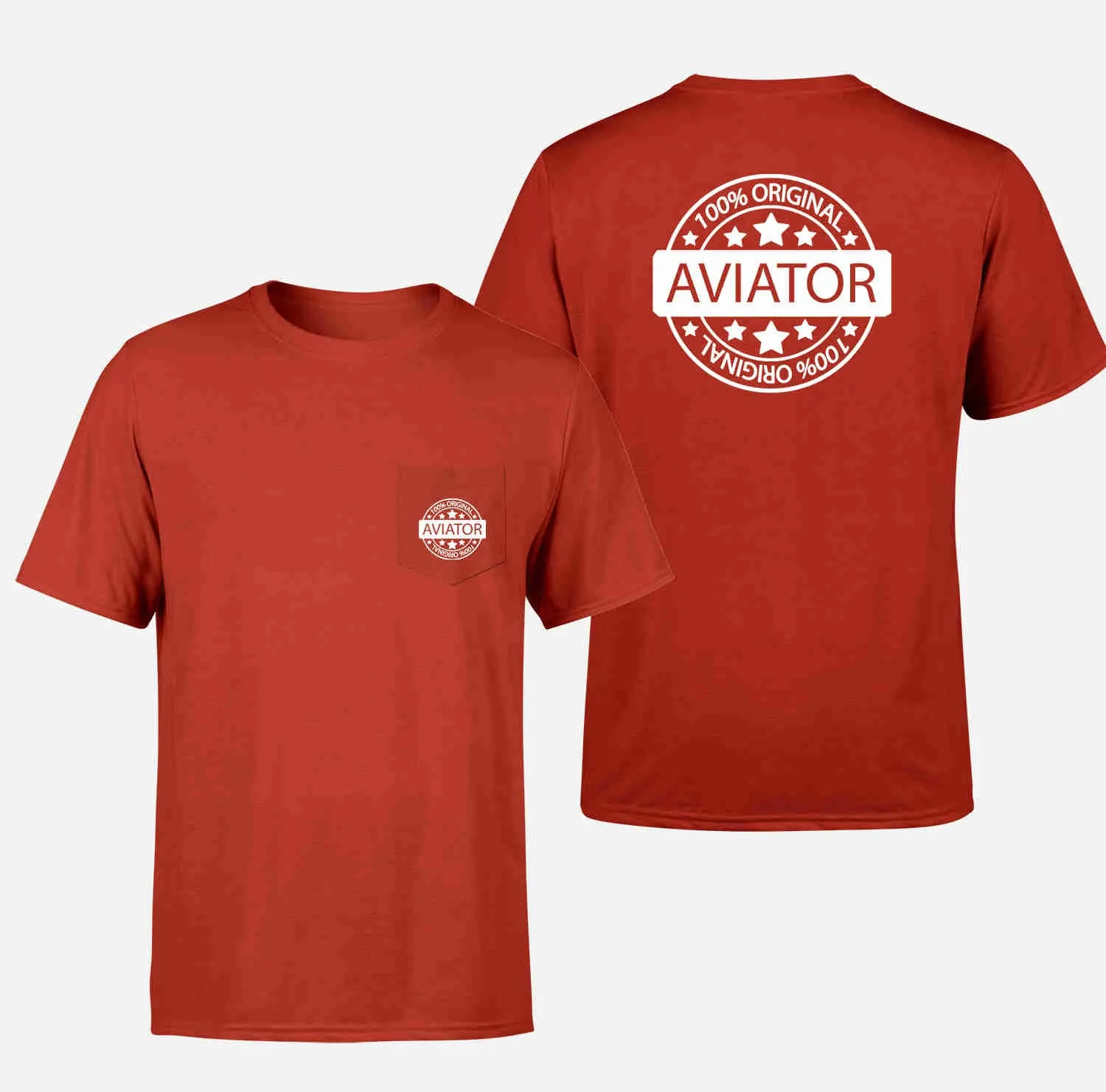 100 Original Aviator Designed Pocket T-Shirts