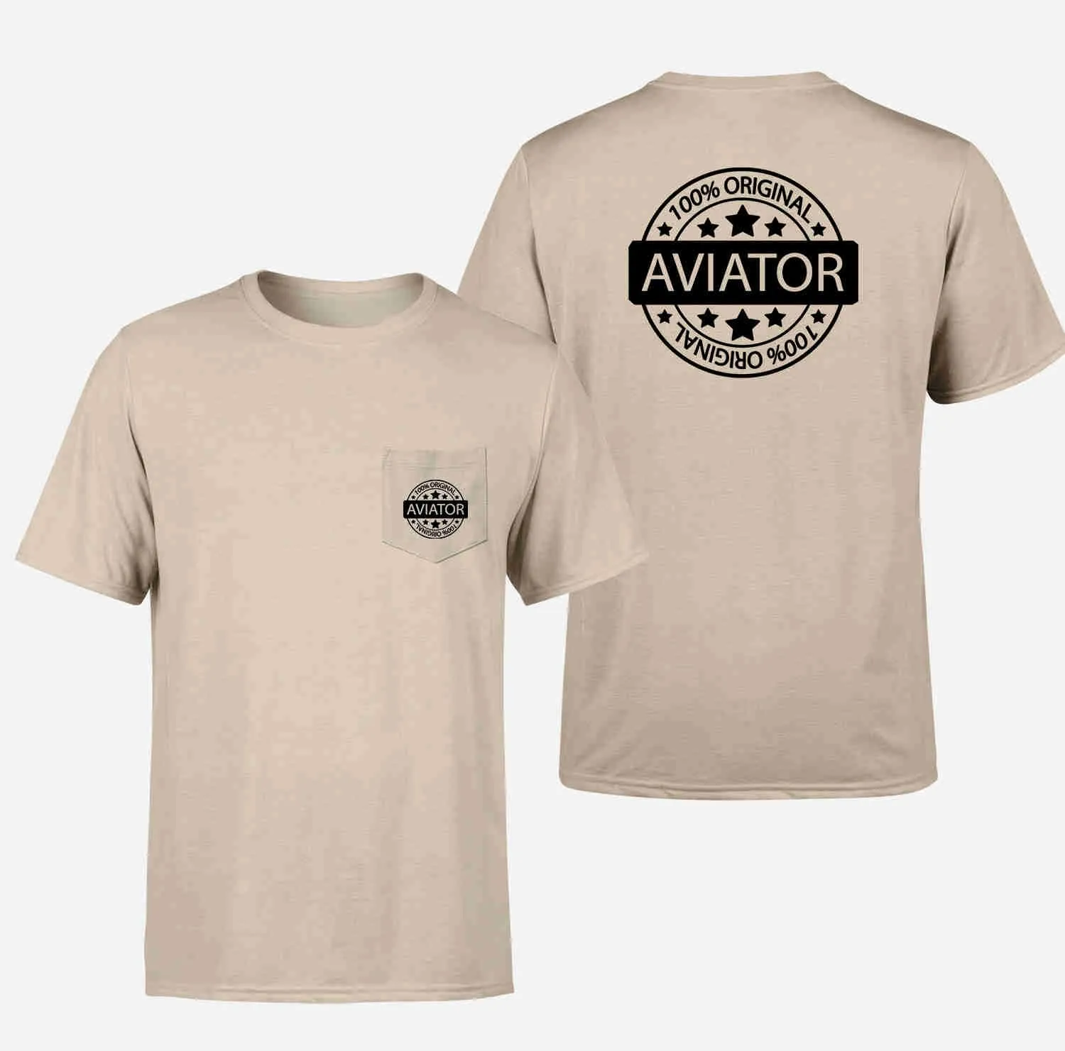 100 Original Aviator Designed Pocket T-Shirts