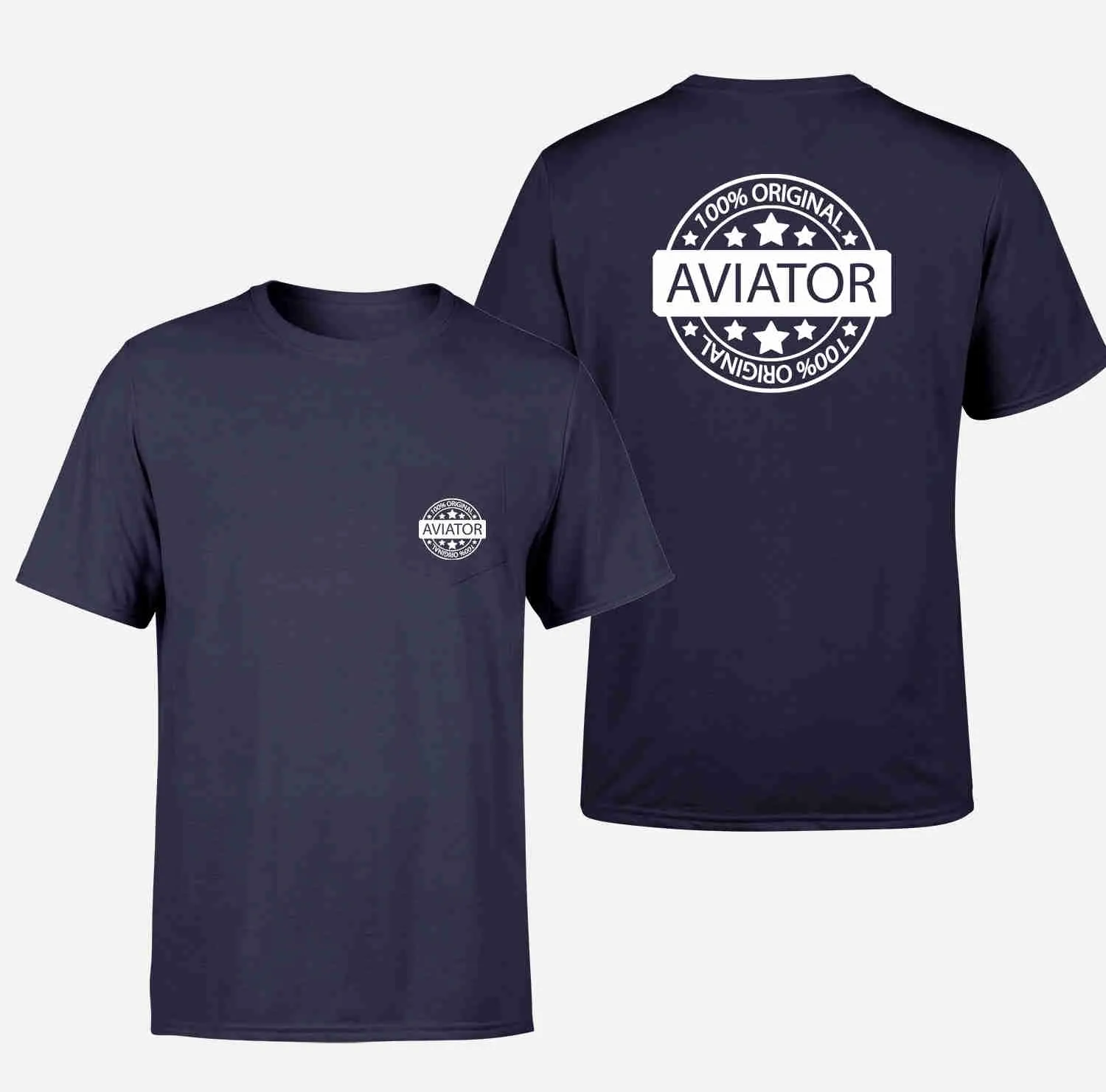 100 Original Aviator Designed Pocket T-Shirts