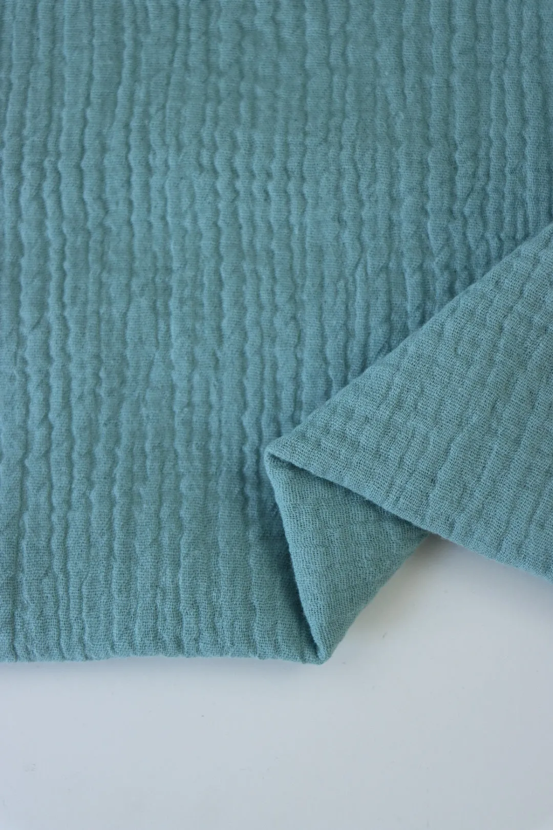 6YD 3IN REMNANT; Seafoam Cotton Double Gauze