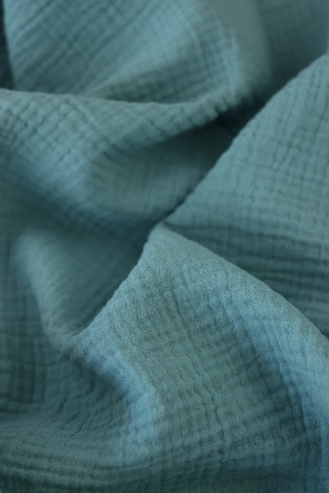 6YD 3IN REMNANT; Seafoam Cotton Double Gauze