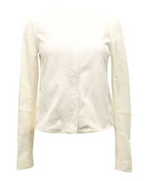 Airy Linen Longsleeve Blouse with Subtle Lace Detail