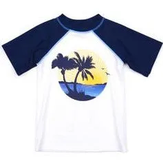 Appaman Short Sleeve Rashguard - Navy Blue with Sunset