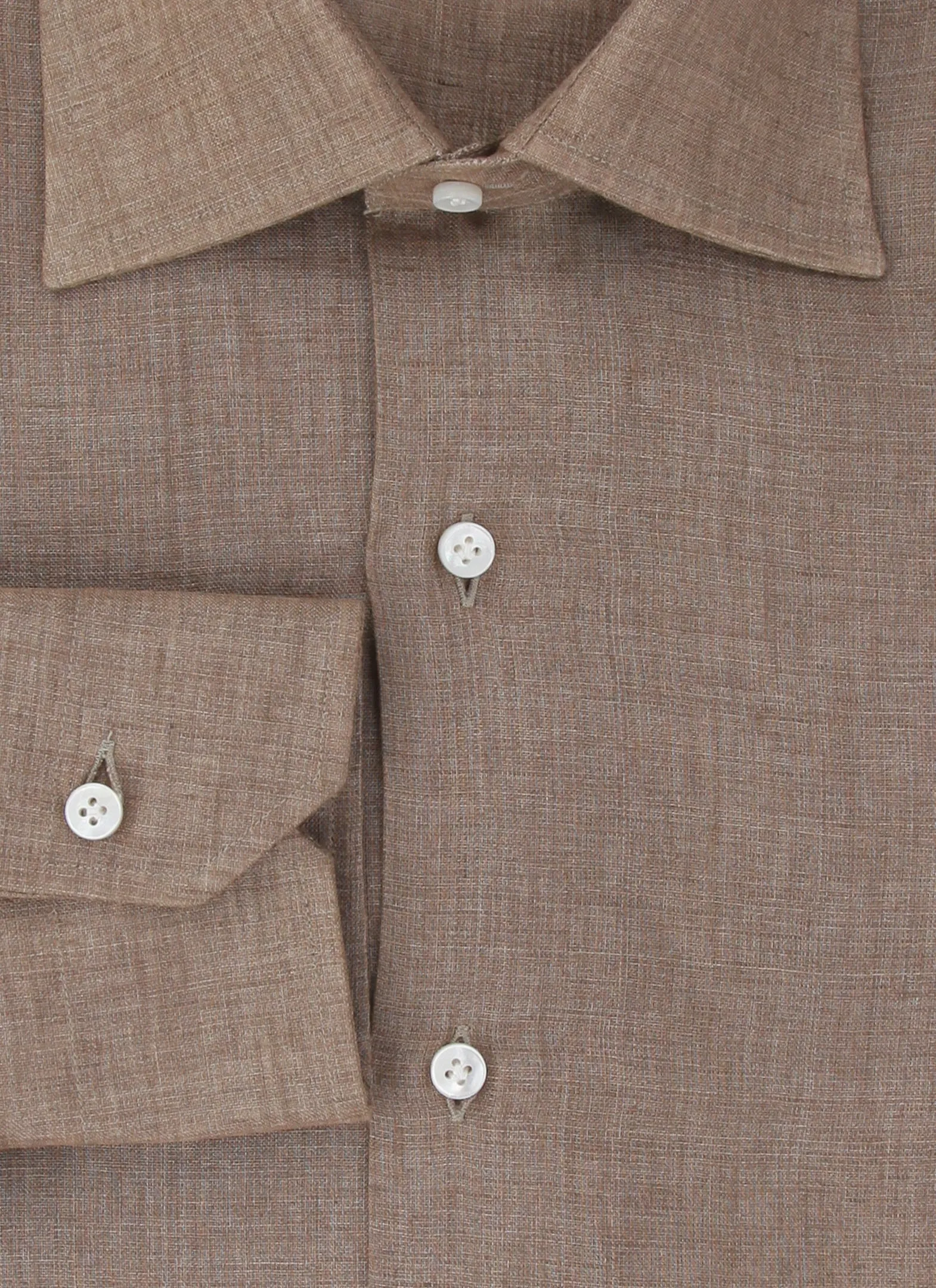 Barba Napoli Light Brown Shirt - Slim