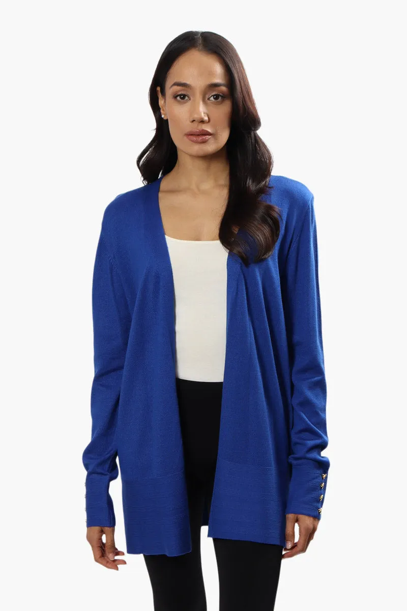 Beechers Brook Long Sleeve Open Front Cardigan - Blue