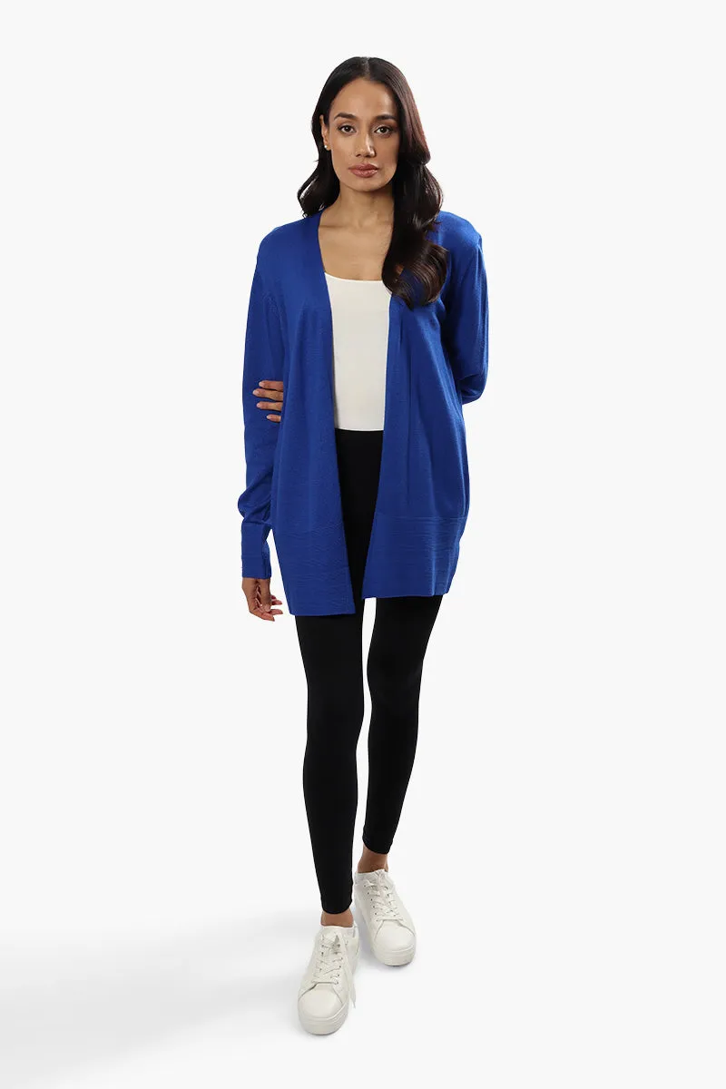 Beechers Brook Long Sleeve Open Front Cardigan - Blue