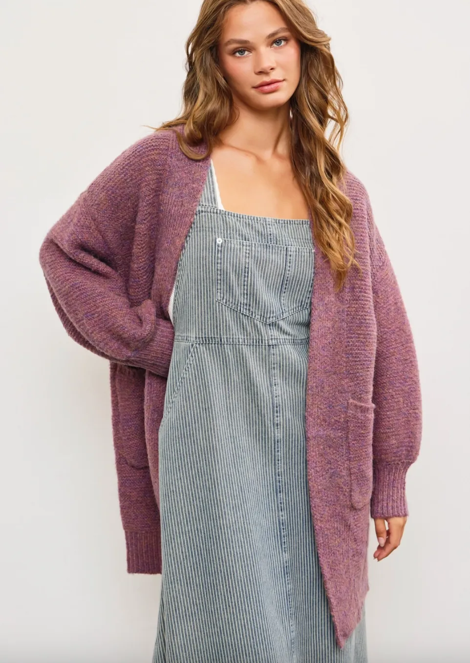 blossom balloon sleeve cardi