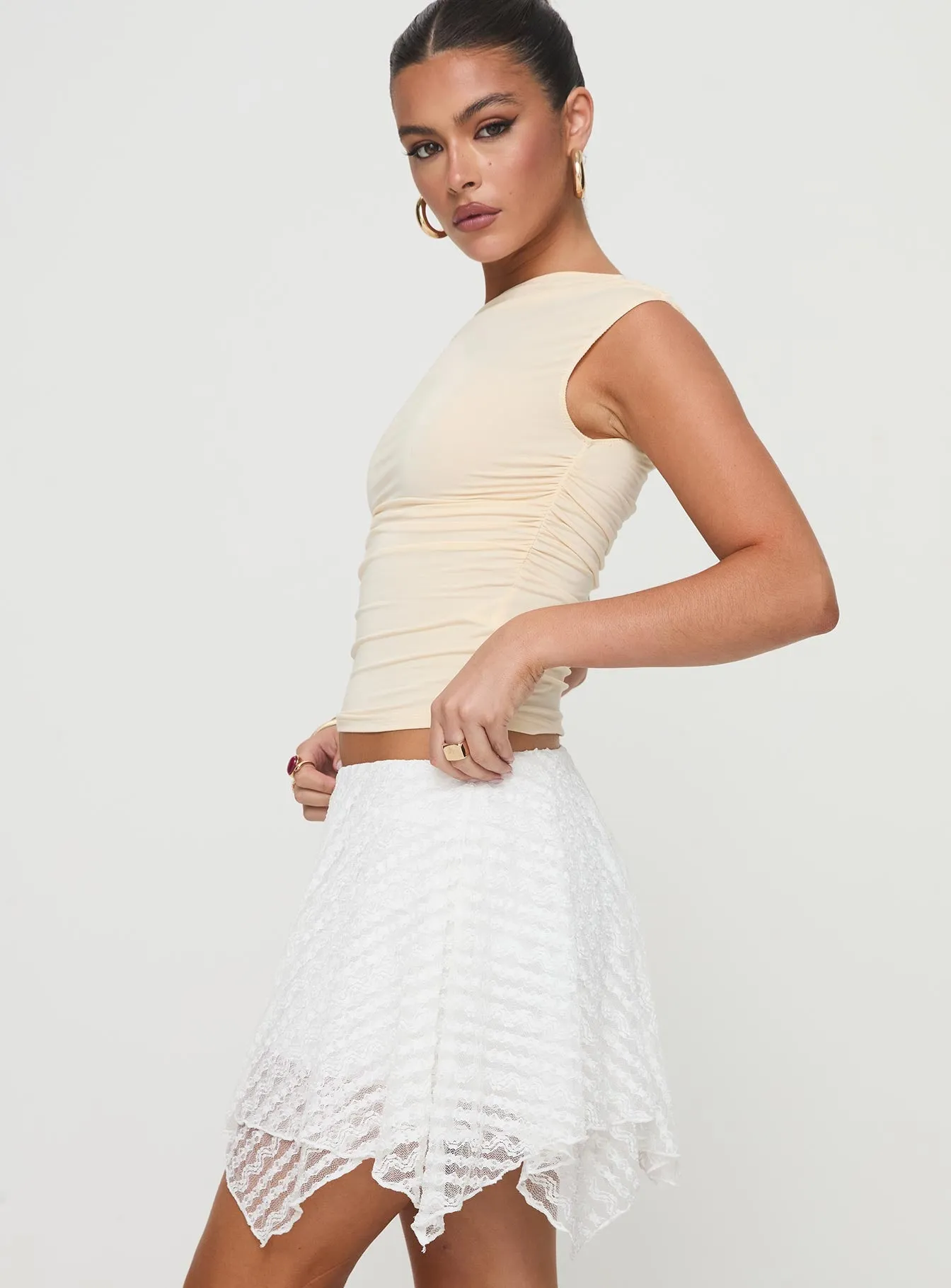 Blossomia Mini Skirt White