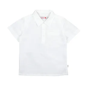 Boboli Linen Polo - White