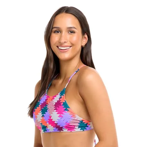 Body Glove Women's Standard Alesha High Neck Bikini Top Swimsuit with Adjustable 2-Way Back Detail, Ethos