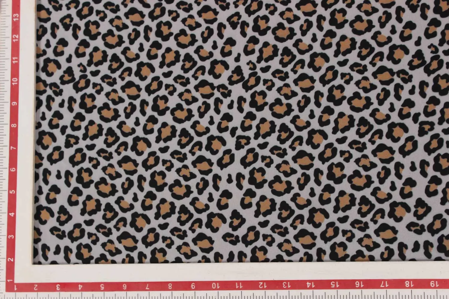 Brown, White, Black Printed Georgette Fabric