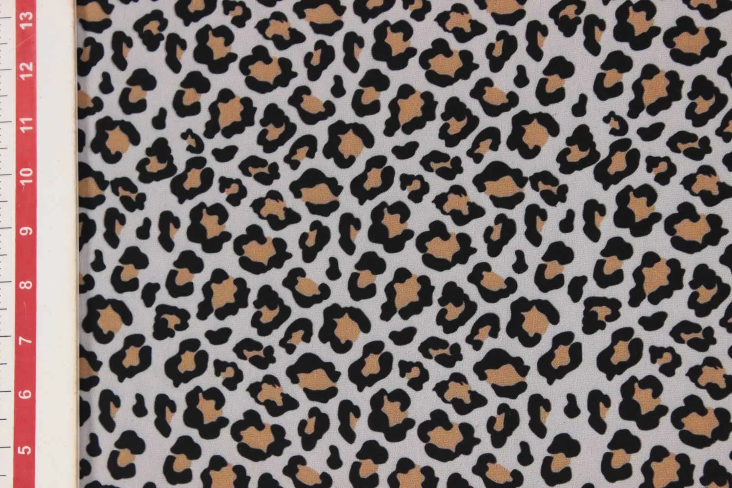 Brown, White, Black Printed Georgette Fabric