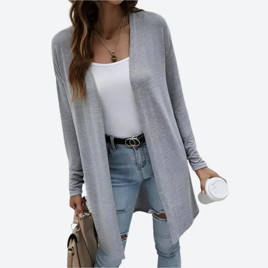 Casual Open-Front Longline Knit Cardigans