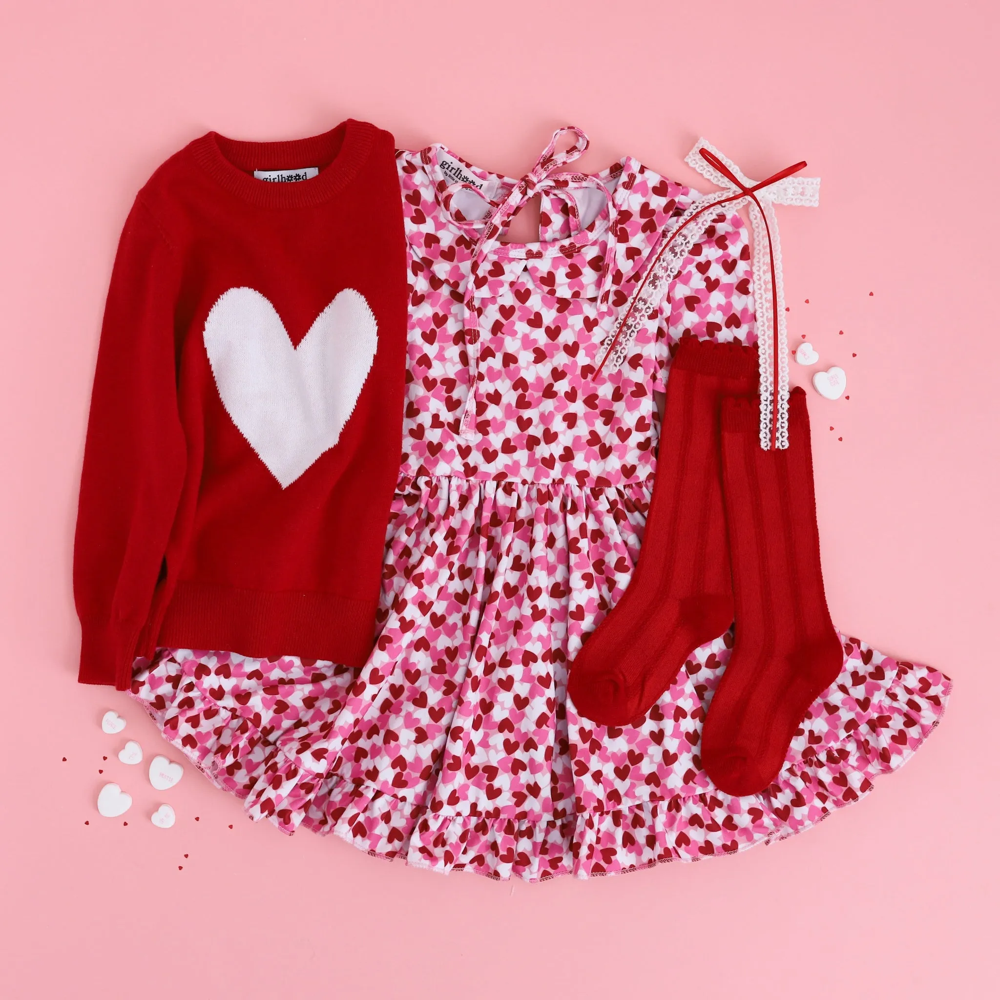 Confetti Hearts Twirl Dress