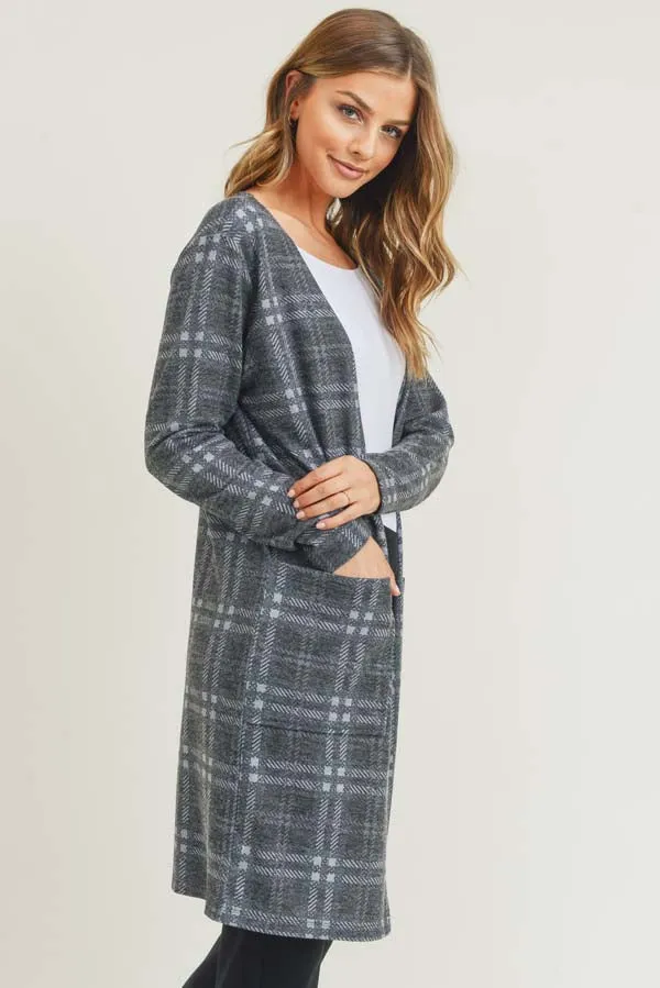 Crosshatch Plaid Cardigan