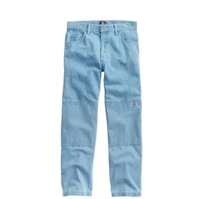 Dickies Skateboarding Double Knee Denim Pants Loose Fit Light Wash