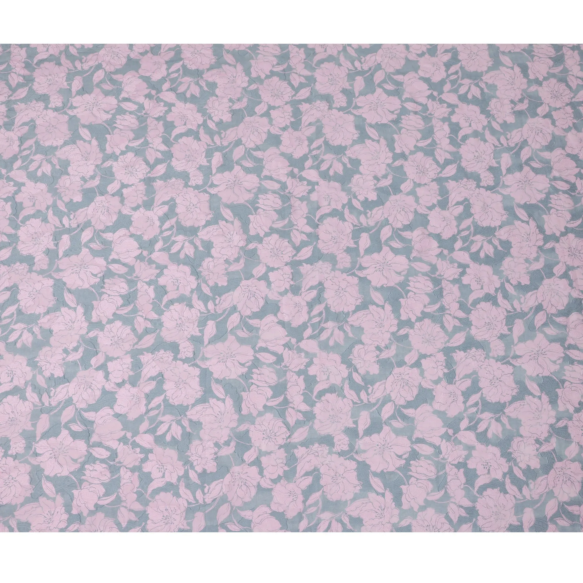 Dusty Pink Japanese Cotton Voile Fabric, Light Pink Floral Print, 110 cm Width-D20920