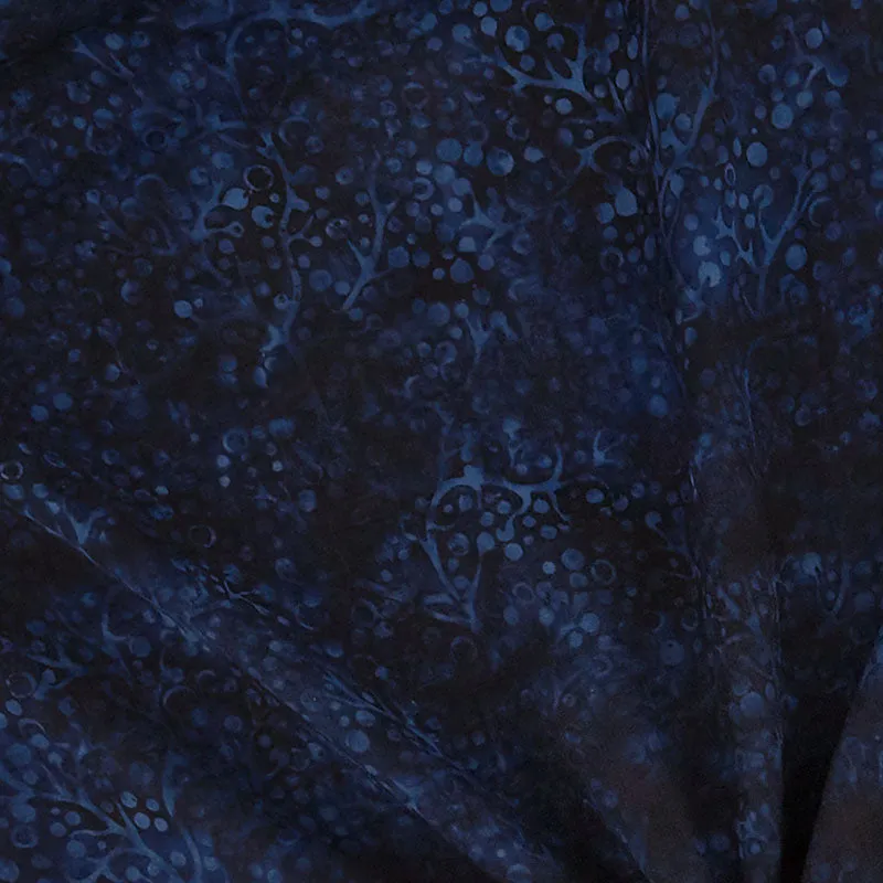 Fashion Rayon Batiks - Berry Blue Yardage