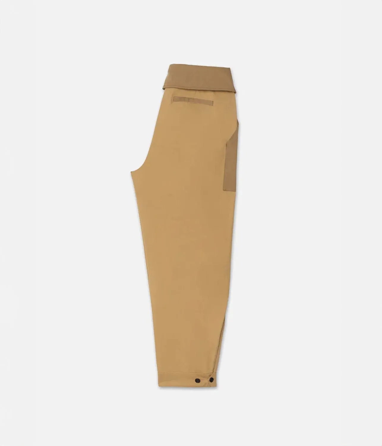 FOLD OVER TROUSER- LIGHT TAN