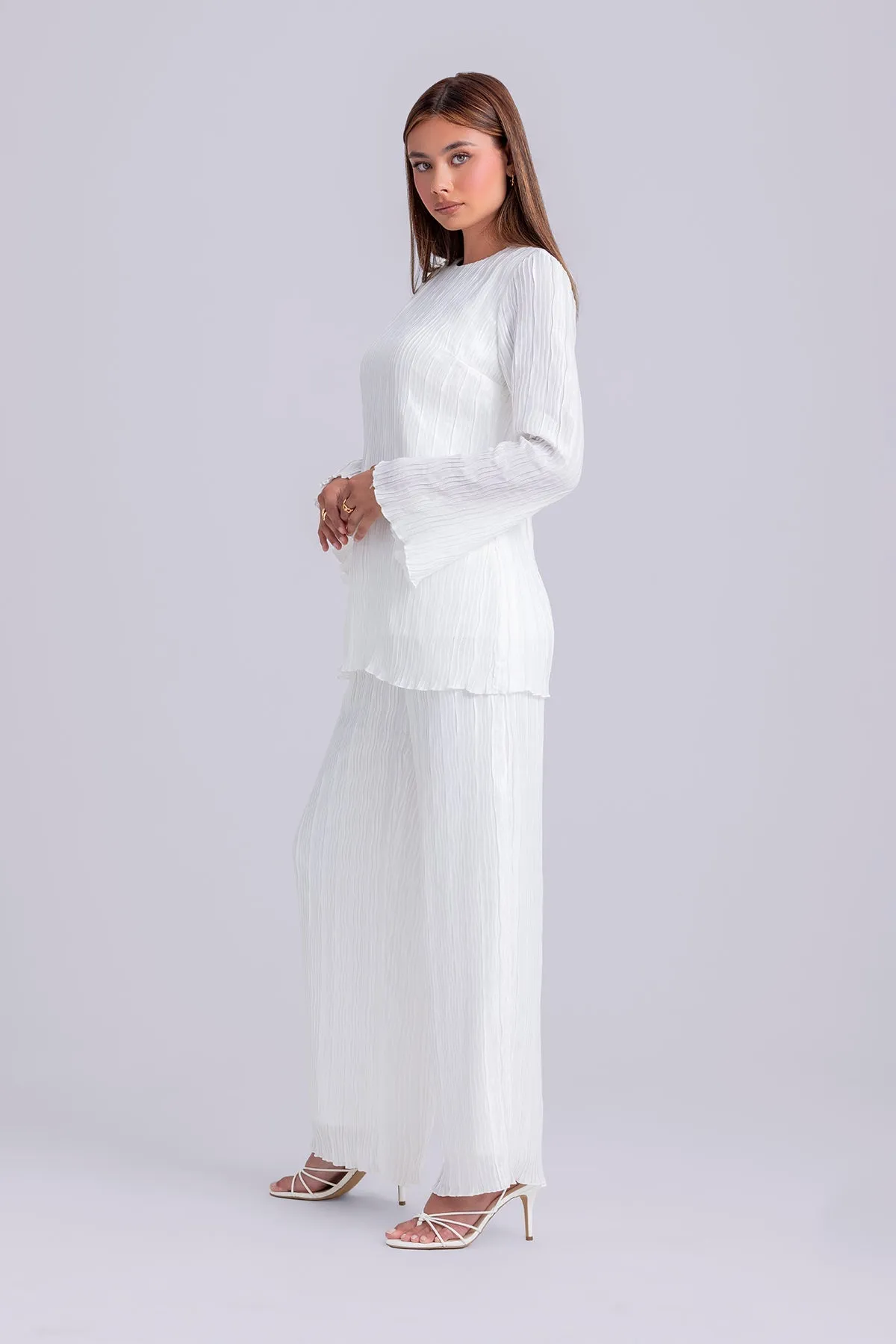 Hanadi Two Piece Matching Set- White