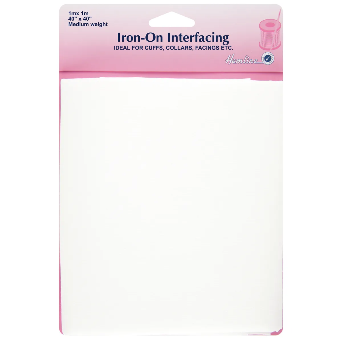 Iron-on interfacing Medium Weight - White 100cm x 100cm