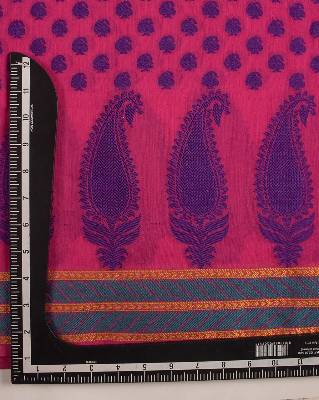 Jacquard Border Chanderi Fabric