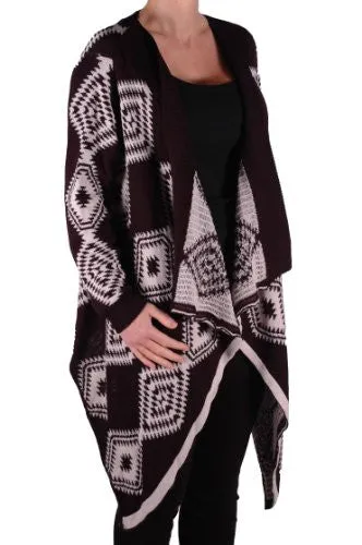 Kate Open Front Knitted Waterfall Cardigan