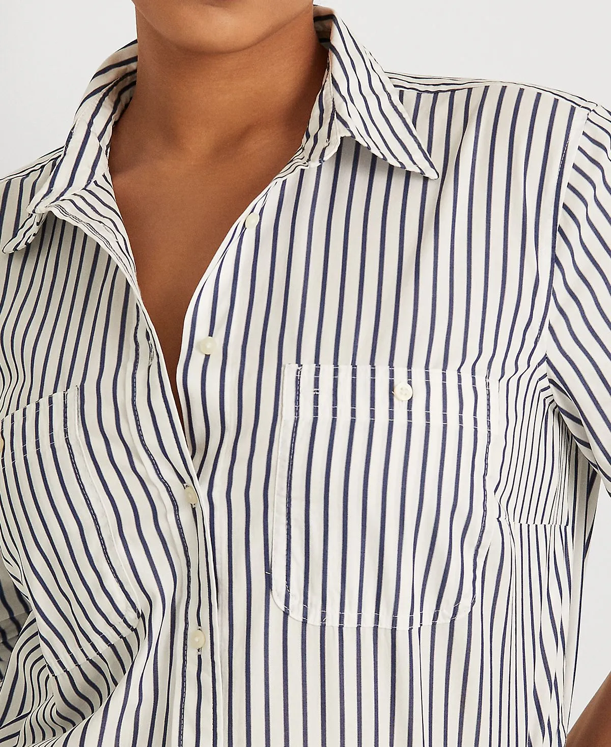 Lauren Ralph Lauren Plus Size Striped Button Down Shirt, Multi