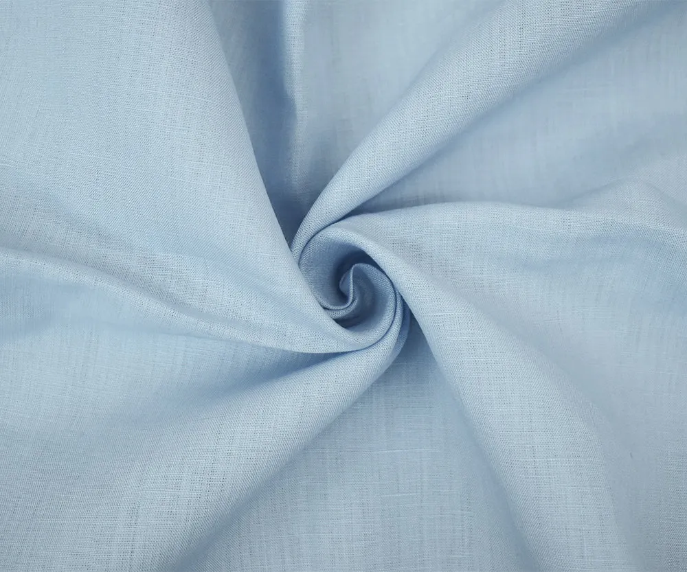 Light Blue Spence Bryson Solid Slub Irish Linen Woven Fabric