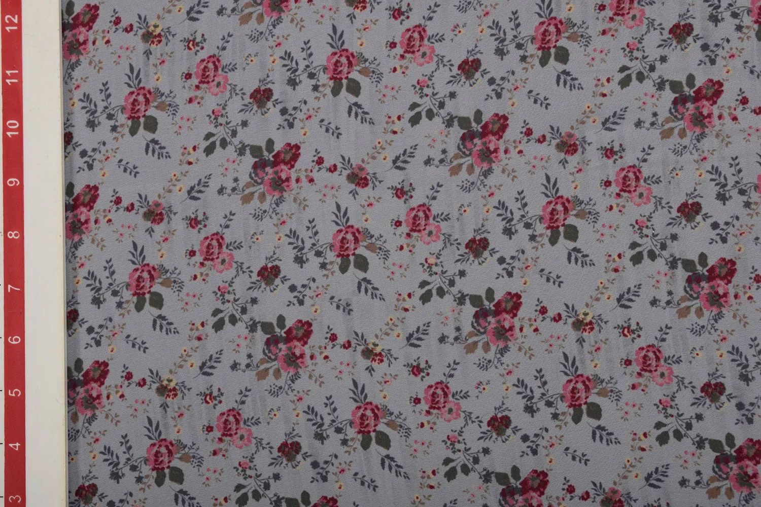 Light Grey Printed Georgette Fabric