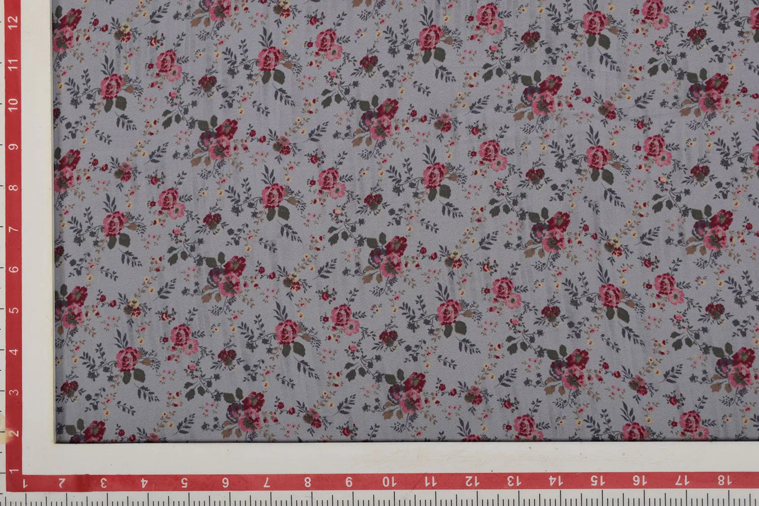 Light Grey Printed Georgette Fabric