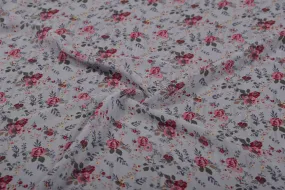 Light Grey Printed Georgette Fabric