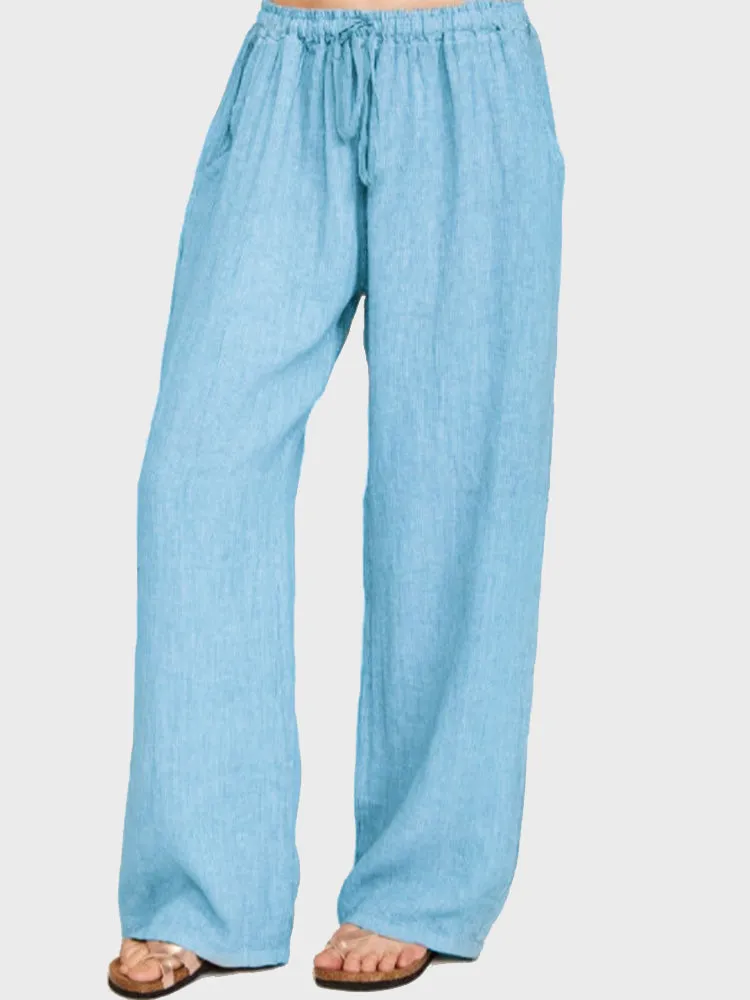 Loose Cotton Linen Trousers