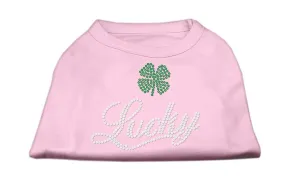 Lucky Rhinestone Shirts Light Pink S (10)