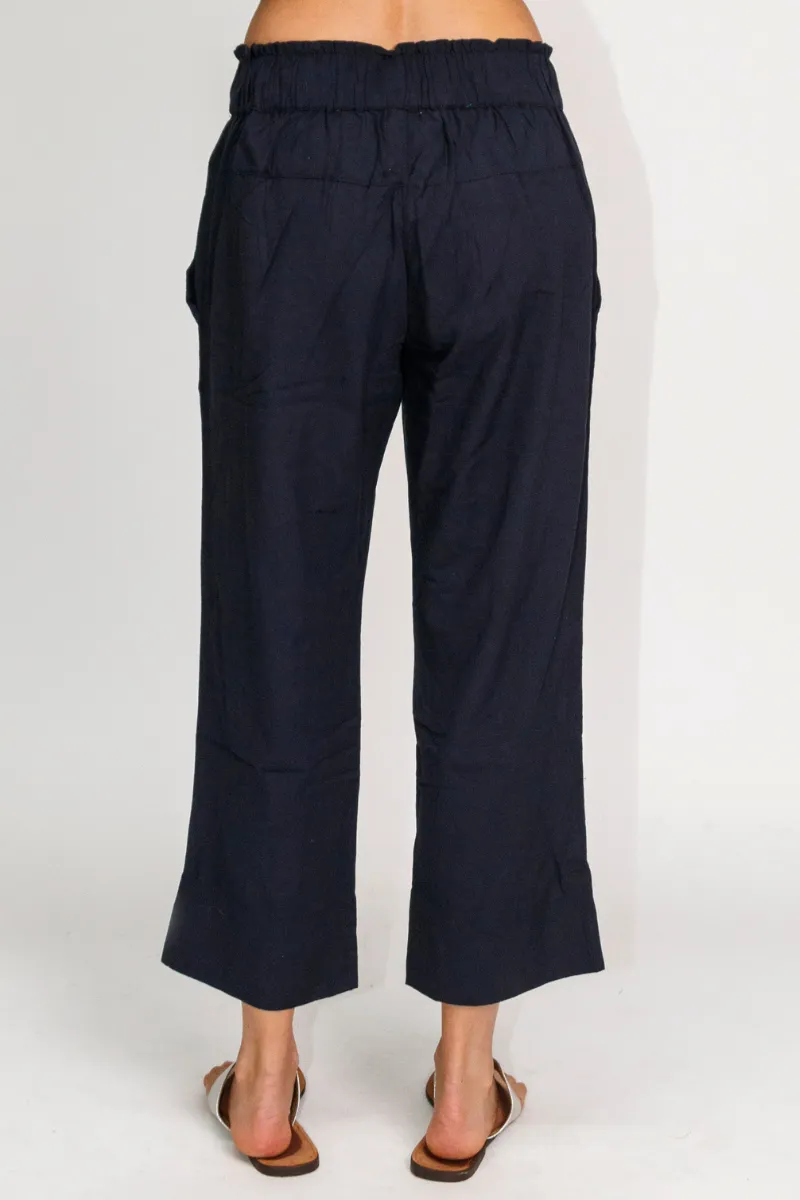 Lula Life Kona Navy Cropped Pant