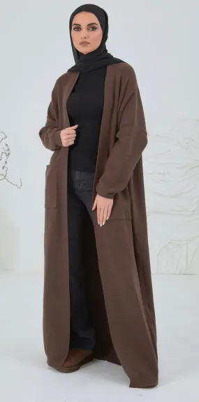 Maxi Modest Cardigan - Walnut