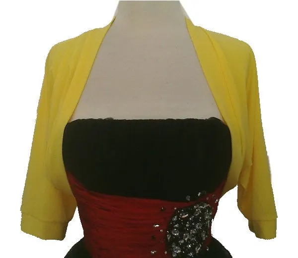 Mid Length Black Georgette Bolero Jacket Bridal Wedding Jacket