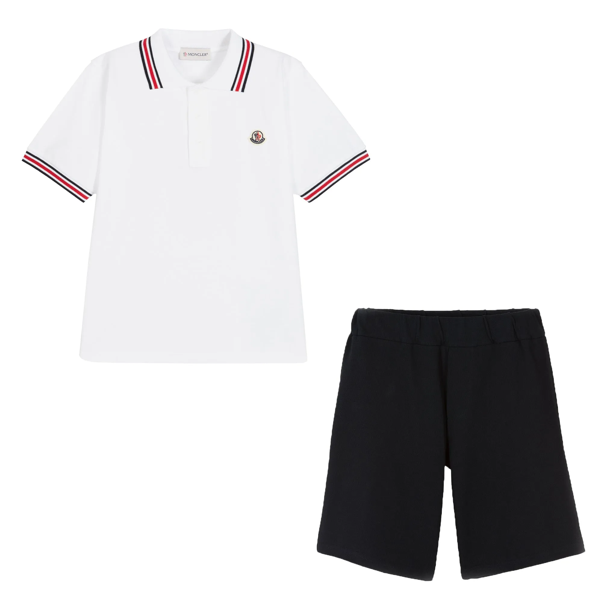 Moncler Polo & Navy Shorts Ensemble