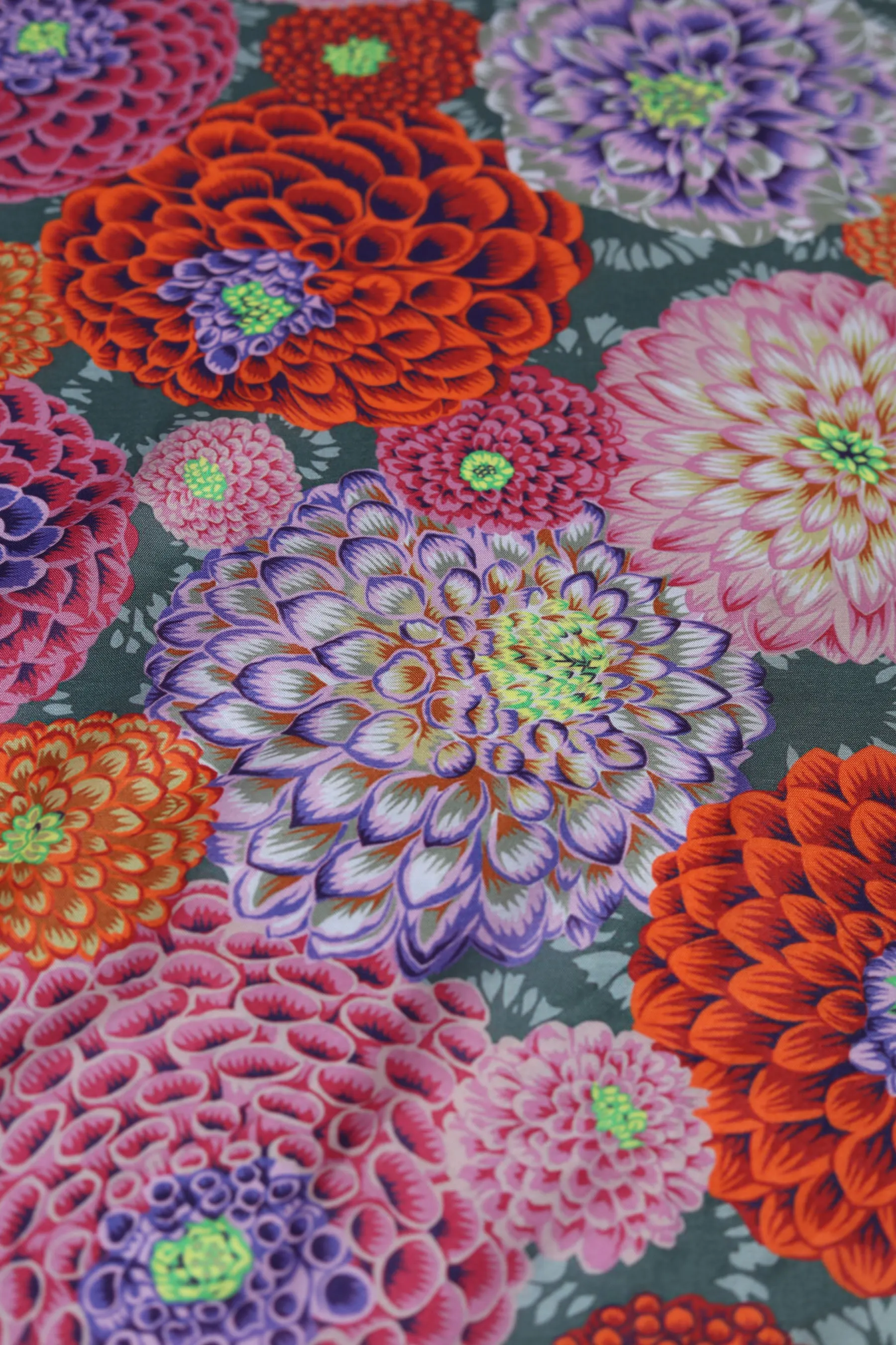 Multicolor Cheerful Floral Printed Silk Fabric