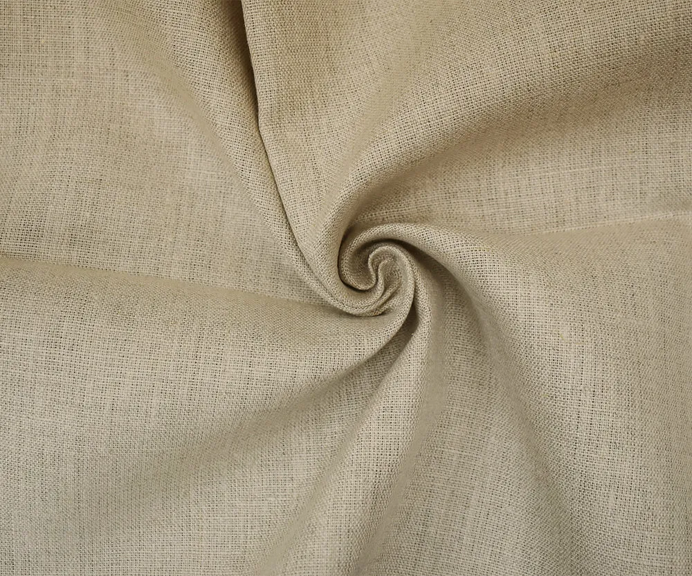 Natural Beige Spence Bryson Solid Slub Texture Irish Linen Woven Fabric