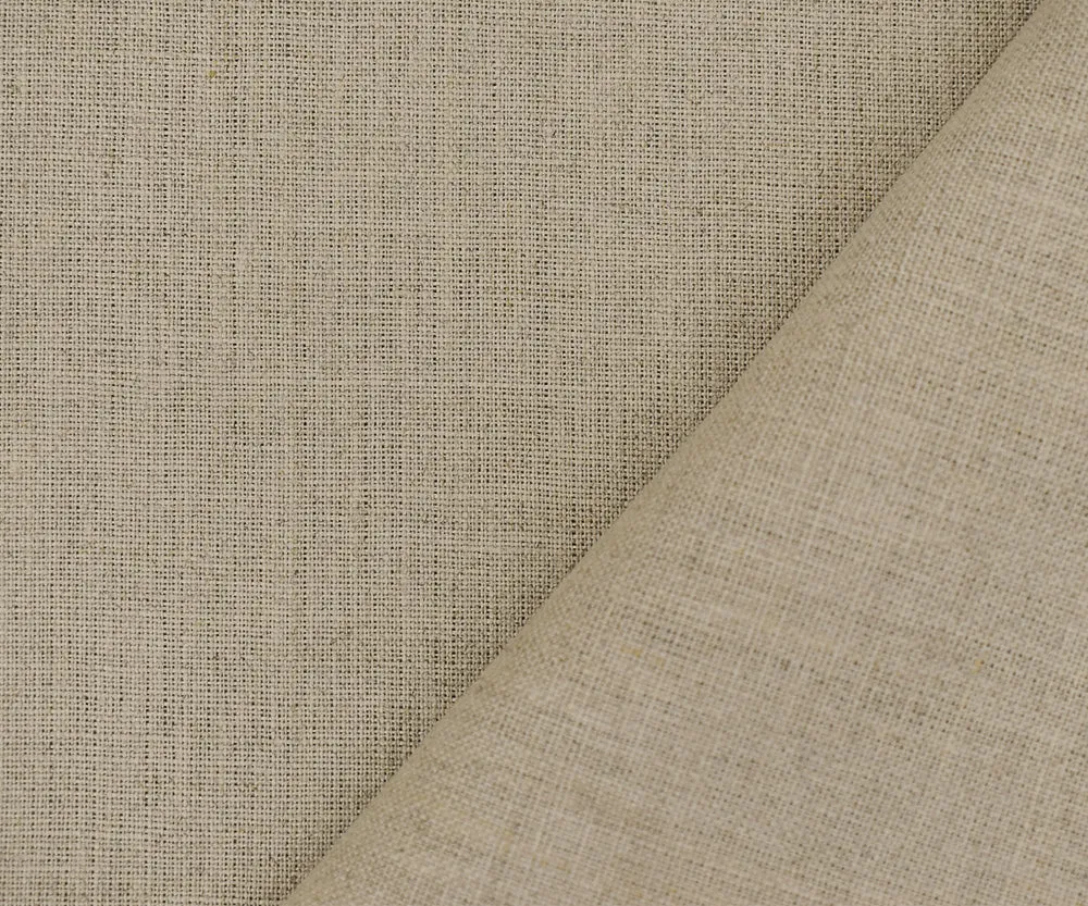 Natural Beige Spence Bryson Solid Slub Texture Irish Linen Woven Fabric