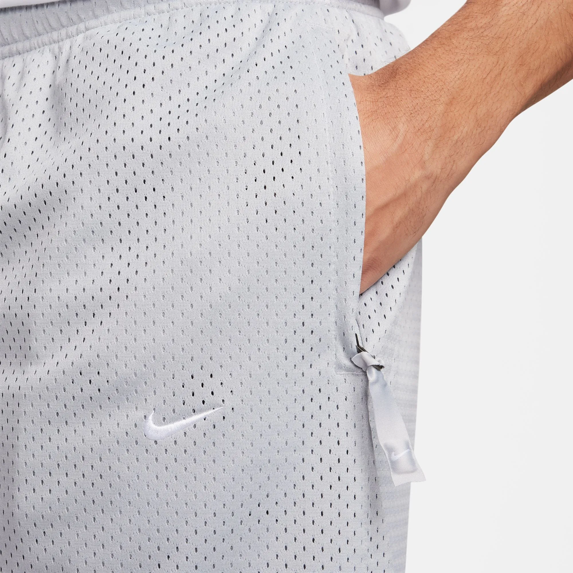 Nike Sportswear Swoosh Light Grey Mesh Shorts