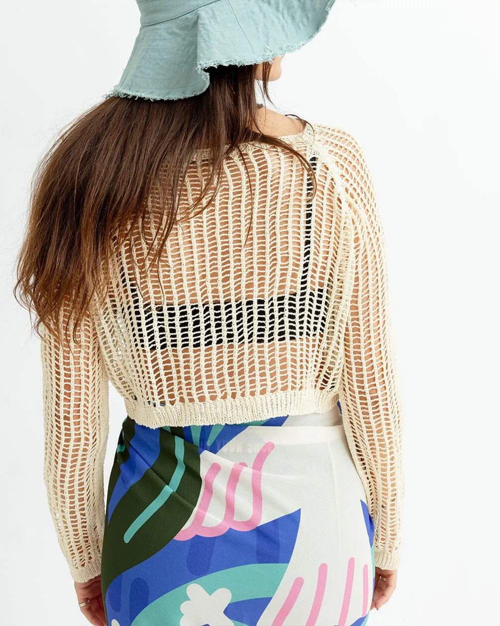 Off-White Fishnet Top