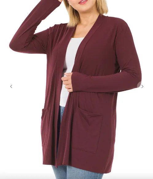 #P921 Regular Stylish Pocket Open Cardigan