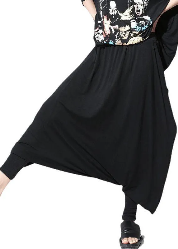 Plus Size Elegant Black Loose fashion Pants Spring