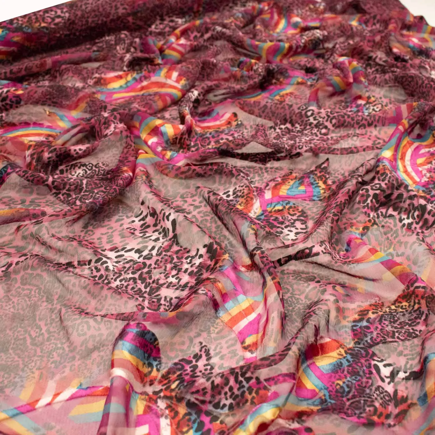 Printed Burnout Chiffon