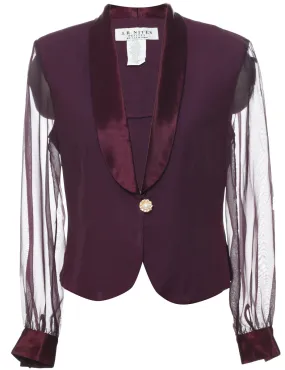 Purple Sheer Evening Jacket - M