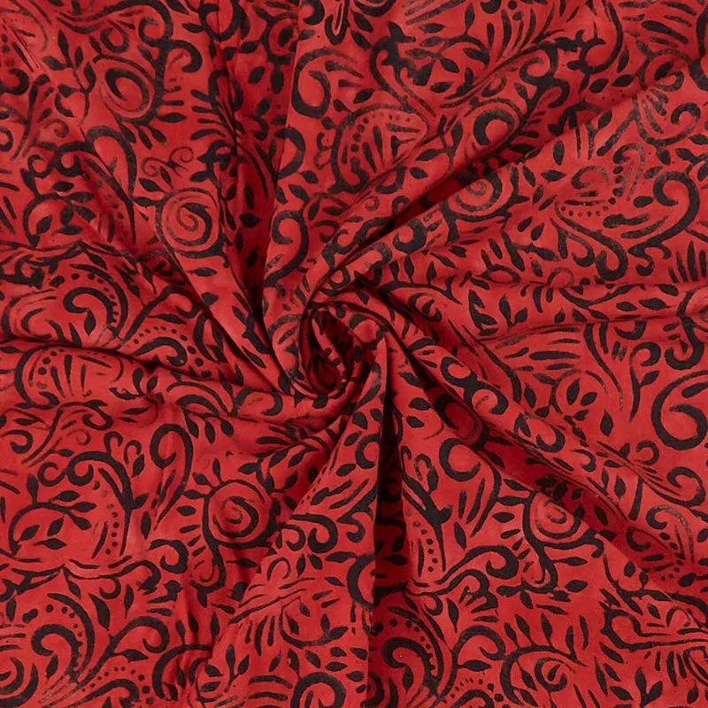 Rayon Batik Prints - Azalea Black Phoenix Rayon Batik Fabric