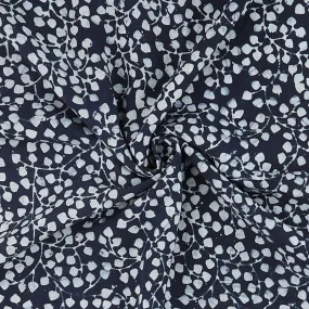 Rayon Batik Prints - True Indigo Gardenista Vine Rayon Batik Fabric